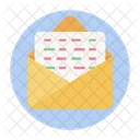 Open Email Business Document Cv Icon