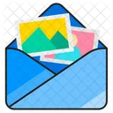 Open email with pictures attachment  Icon