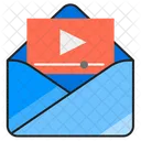 Open email with video attachment  Icon