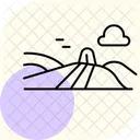開けた農地 アイコン