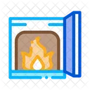 Open Fire Stove Icon