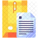 Open Folder Envelope Letter Icon