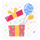Balloons Gift Open Gift Birthday Surprise 아이콘
