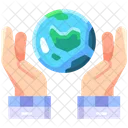 Open Hand Earth Earth Day Mother Earth Day Icon