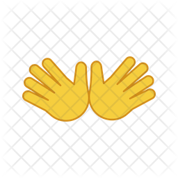 Cupped hands Icon - Download in Colored Outline Style