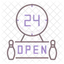 Open Hours Customer Service Full Time Service Icon