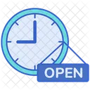 Open Hours Customer Service Time Icon
