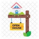 Open House Open Home House Sign 아이콘