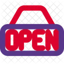Open Open Sign Hanging Board Icon