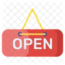 Open Label Shopping Label Open Sign Icon