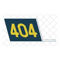 Open laptop with 404 on back  Icon