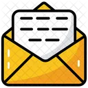 Open Message Text Opened Envelope Icon