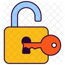Safety Open Padlock Unlocked Icône