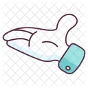 Open Palm Hand Gesture Hand Indicator Icon