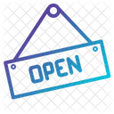 Badge Open Open Shop Icon
