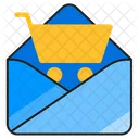 Open Email Shopping Cart Icon