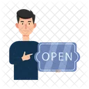 Open sign  아이콘