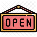 Open Sign Cafe Icon