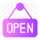 Open Sign Open Board Hanging Board Icon