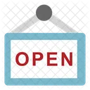 Open Shop Open Signboard Hanging Sign Icon
