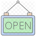 Open Sign Store Opening Lineal Color Icon Icon