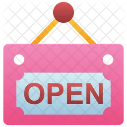 Open Signboard  Icon