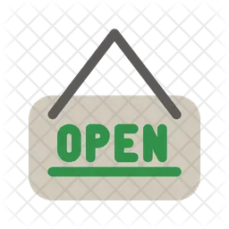 Open Signboard  Icon