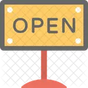 Open Signboard Sign Icon