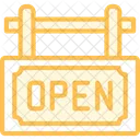 Open Signboard Shop Icon