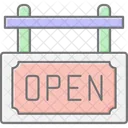 Open Signboard Shop Icon