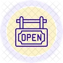 Open Signboard Shop Icon