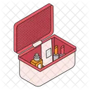 Opened Cosmetic Box Container Icon