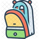 Opened Not Closed School Bags Icon