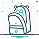 Opened Not Closed School Bags Icon