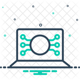 Operating Icon - Download in Line Style