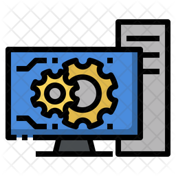 Operating System Icon - Download in Colored Outline Style