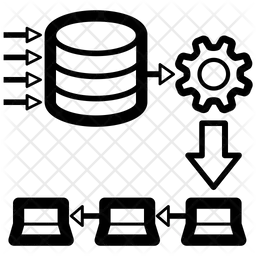 Operational Data Icon - Download in Line Style