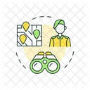 Operational Leadership Military Task Local Map Icon