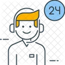 Operator 24 Hours Call Center Icon