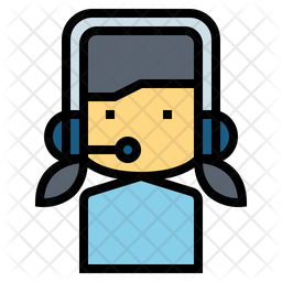 Operator Icon - Download in Colored Outline Style
