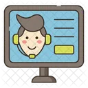 Monline Help Online Support Customer Care Officer Icon
