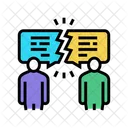 Opiniões diferentes  Ícone