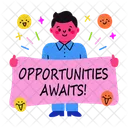 Opportunities Awaits Motivation Advocacy Icon