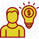 Arrow Bulb Idea Icon