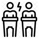 Political Conflict Opposition Controversy Political Debate Icon