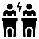 Political Conflict Opposition Controversy Political Debate Icon