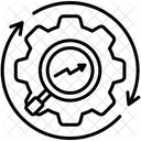 Optimisation Loupe Engrenage Icône