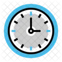 D Affaires Mur Horloge Icône