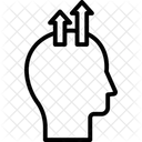 Optimistischer Modus Pfeile Gehirn Symbol