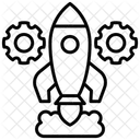 Optimizacion De Lanzamiento Cohete Engranajes Icon